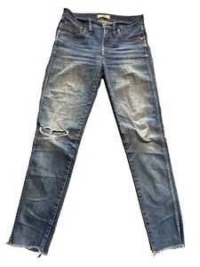 Madewell Jeans Damen 28 High Rise Skinny Ankle Blau Distressed Raw Hem - Bild 1 von 16