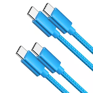2-Pack Braided USB C Type-C Fast Charging Data SYNC Charger Cable Cord 3/6/10FT - Picture 1 of 65