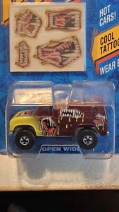 O9-93 HOT WHEELS TATTOO MACHINES - OPEN WIDE - #3490 - 1992 - NIB - Picture 1 of 4