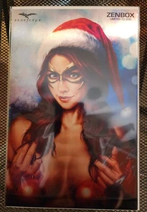 2022 Winter ZenBox Metal Xmas Cover by Carla Cohen Collectible Comic Zenescope - Picture 1 of 2