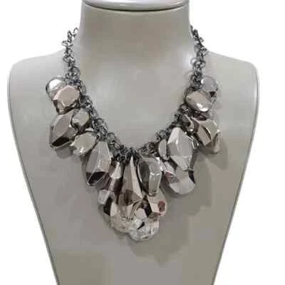 Graziano Women's Gunmetal Plated Chucky Statement Necklace NWT Has some scuffs - Image 1 of 3