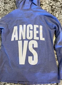 Sudadera con Capucha L Victoria’s Secret Vintage Y2K Angel VS Cremallera Mediana Púrpura Blanca Grande - Imagen 1 de 10