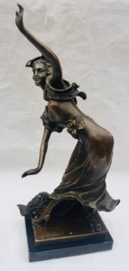 CL. J.R. Colinet Bronze Dancer Art Deco Period Statue "MANOLA" - Picture 1 of 11