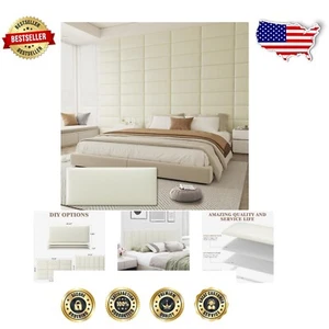 Elegantly Designed Wall-Mounted Leather Headboard for King Beds - Easy DIY Setup - Picture 1 of 9