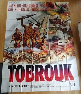 TOBROUK rock hudson affiche cinema 320x240 cm 4 paneaux '67 TOBRUK mascii - Foto 1 di 1
