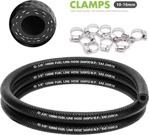 3/8" Fuel Line Hose Oil Hose Push Lock NBR Rubber 300PSI for Engines, Gas, Oil - Picture 1 of 13