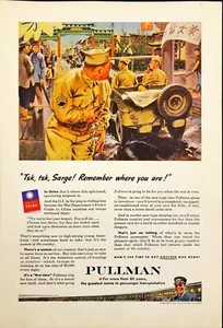 1944 Pullman Train Cars Don't Loose Your Temper in China WWII Print Ad - Picture 1 of 6