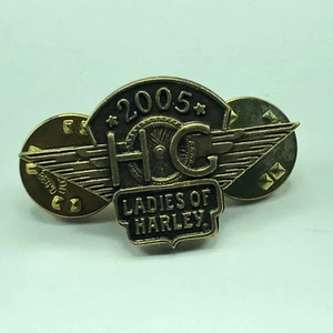 HARLEY DAVIDSON MOTORCYLE PINBACK PIN vintage badge emblem cycles ladies of 2005 - Picture 1 of 2