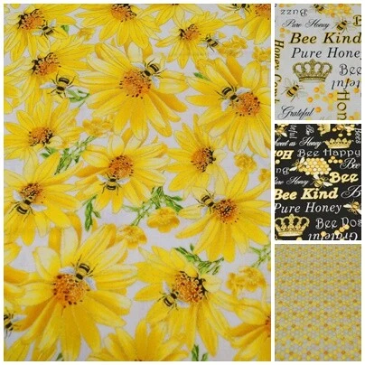 Patchworkstoff Bernatex  50x110cm 100% Baumwolle Buzzworty Floral CM 9974 m gold - Bild 1 von 1