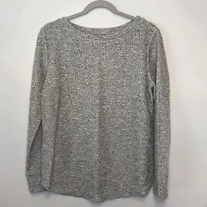 LOFT Womens Black White Cream Sweater Sweatshirt Pullover Size M Medium Boho - Picture 1 of 7