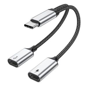 USB C Splitter USB C auf USB C Buchse Adapter USB Y Kabel Lade Split Adapter✅ - Bild 1 von 6