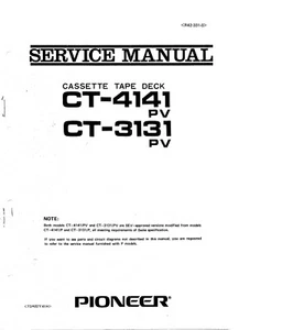 Service Manual-Anleitung für Pioneer CT-4141,CT-3131  - Picture 1 of 1