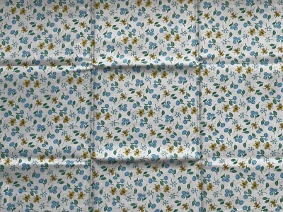 Moda Cottage Bleu in White Butterfly Doodle Half Metre 100% Cotton Fabric - Image 1 of 4