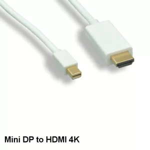 Cable Kentek 3' Mini DisplayPort 1.2 a HDMI 1.4 Thunderbolt 4K 3D para MAC HDTV - Imagen 1 de 1