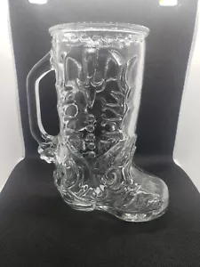 Bota de Vaquero Transparente Libbey de Colección Taza de Vidrio para Beber Diseño Occidental en relieve - Imagen 1 de 6