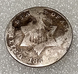 ⚪ 185x U.S. Three Cent Silver Trime 3cS, Small Star Series 1851-1853 - Picture 1 of 2