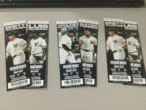 YANKEES 2019 TICKET STUB 7/19/19-7/20/19-7/21/19 VS ROCKIES - Picture 1 of 4