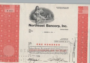 NORTHEAST BANCORP INC..... CERTIFICADO DE STOCK COMÚN 1979 - Imagen 1 de 1