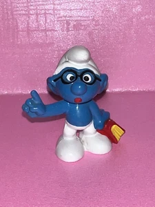 Bully Schlaubi Schlumpf Sammel Figur Schlümpfe brainy Brille Buch bookworm - Bild 1 von 2