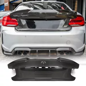 For BMW 2 Series F87 M2 M2C 16UP Dry Carbon Fiber Rear Trunk Boot Lid Cover Trim - Picture 1 of 12