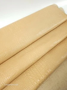 Honey Peach Croco Alligator Leather Embossed Texture Amazing Relief 2018 V2 - Picture 1 of 3
