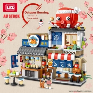 LOZ Mini Building Blocks Toys Bricks Set Japanese Takoyaki Shop Cuisine Kid Gift - Picture 1 of 8