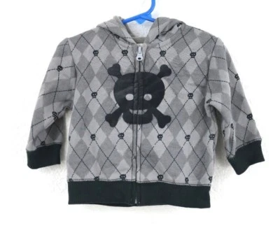 NOVO Miniwear Cabeça de Esqueleto Suéter Completo com Capuz Infantil Tamanho 6-9 Meses - Imagem 1 de 3