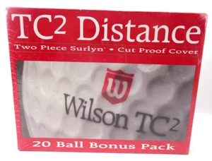 Wilson TC2 Distance Two Piece Surlyn 20 GOLF BALLS FACTORY SEALED BOX - Picture 1 of 3