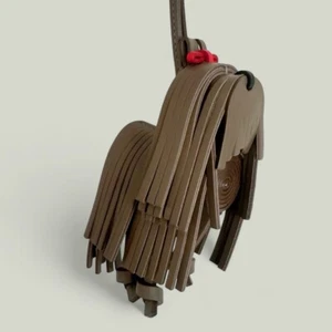 Charm borsa cane in pelle di vitello fatta a mano spedizione economica gratuita - Foto 1 di 4