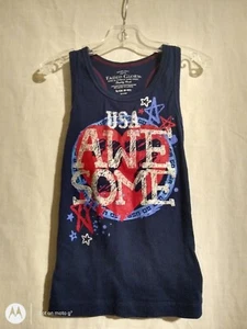 S(6/6x) Faded Glory Girl USA Awesome Tank Shirt - Picture 1 of 4