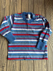 Vintage JCPenney Toddler Long Sleeve Striped Shirt Size 1 Cotton Blend - Picture 1 of 6