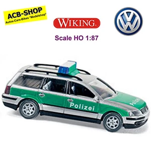 VW Passat B5 Variant tipo 3B 1996-2000 policía blanco viejo 1:87 Wiking 104 31 - Imagen 1 de 2