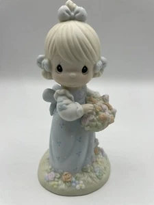 Vintage Precious Moments Take Time To Smell The Flowers Figurine 1995 - Foto 1 di 5