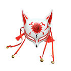 Kitsune peinture à la main grand masque renard pour cosplay, masques traditionnels kabuki japonais