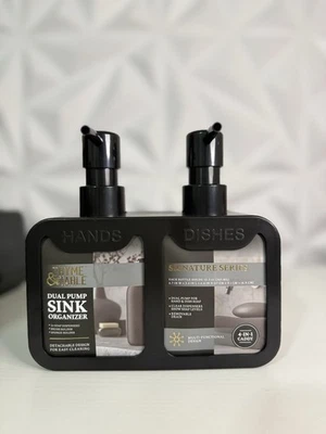 Thyme & Table Dual Pump Organizer Black 4-in-1 Hands & dishes Soap Dispenser - Image 1 of 4