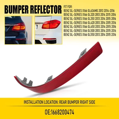 Rear Bumper Right Tail Reflector Lamp 2013-2016 For Mercedes GL500 Benz GL550 - Image 1 of 4