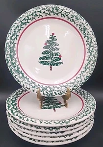 Furio Weihnachtsbaum Schwamm 6er Set Feiertag Teller 10 1/4" Italien - Bild 1 von 11