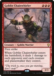Goblin Chainwhirler 129 LP Foil Dominaria MTG EN - Picture 1 of 1