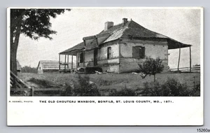 The Old Pierre Chouteau Mansion Bonfils 1871 St. Louis MO Postcard - Picture 1 of 4
