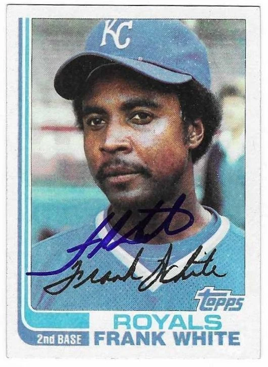 FRANK WHITE 1982 TOPPS AUTOGRAPHED SIGNED # 645 KANSAS CITY ROYALS - Image 1 of 1