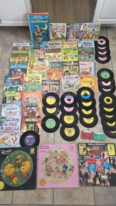 Lot 37 Walt Disney Book & Record Asst Superman Gremlins Read Along 45’s Untested - Bild 1 von 8