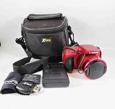 Цифровой фотоаппарат Canon PowerShot SX400 IS 16 Мп красный с аксессуарами  - Изображение 1 из 4