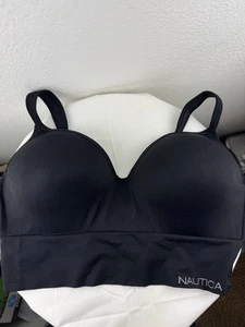 Nautica Intimates BH schwarz nahtlos verstellbare Träger ohne Bügel Gr. 40D gepolstert - Bild 1 von 4