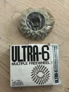 NEU Vintage Suntour Ultra 6 Freilauf 14-19 silber Pro-Compe Modell NOS - Bild 1 von 8