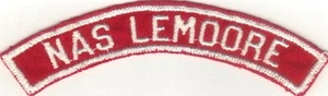 BOY SCOUT NAS LEMOORE MILITARY BASE RED & WHITE HALF STRIP 1/2 MBS - Picture 1 of 2