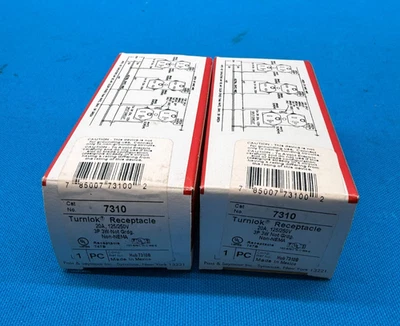 Set of 2 - Pass & Seymour 7310 Legrand 20A Turnlok Receptacle Locking Outlet - Image 1 of 4