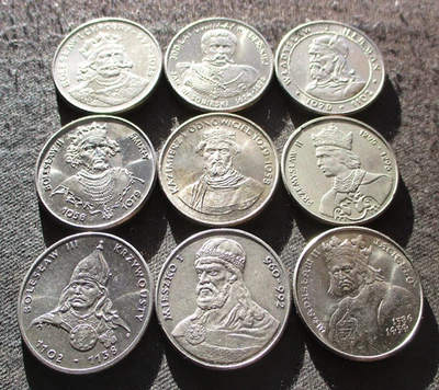 LOT OF NINE COINS OF POLAND (POLISH MONARCHS SERIES) - MIX 588 - Image 1 of 2