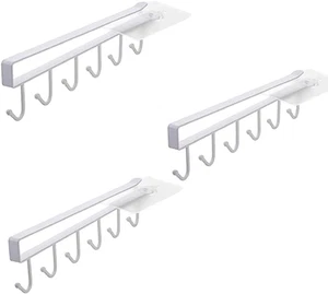 Confezione Da 3 Appendiabiti Con Ganci, Multifunzione, per Tazze, Bicchieri Di V - Foto 1 di 12