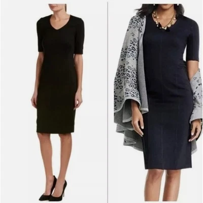 Vestido Cabi Negro Clásico Vaina Calce Talla 6 Midi Carrera Informal Otoño Grapa 3101 Foto 1 de 4