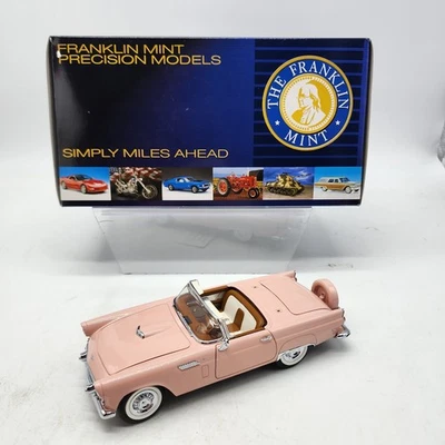 Franklin Mint Limited Edition 1956 Ford Thunderbird PINK Rare Color HTF w COA - Image 1 of 4